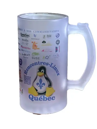 Verre a biere du 21e avec commanditaires (16 onces)